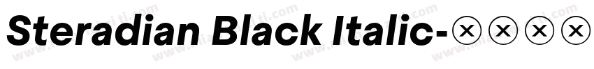 Steradian Black Italic字体转换